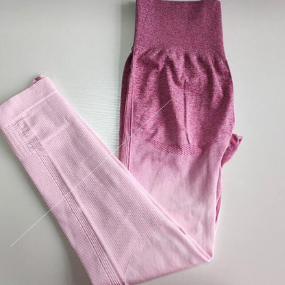 Pink leggings yoga pants for women, suitable for gym and sport activities.